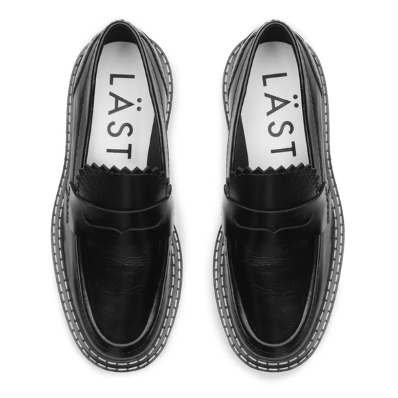 LÄST GUC Matter Leather Loafers in Black Size 38 - Picture 4 of 10